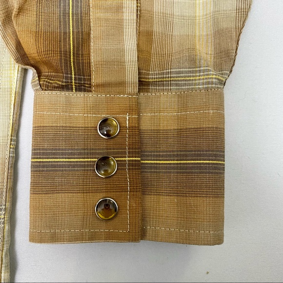 PENDLETON Long Sleeve Snap Western Shirt, Brown, Size Small. - Picture 3 of 4